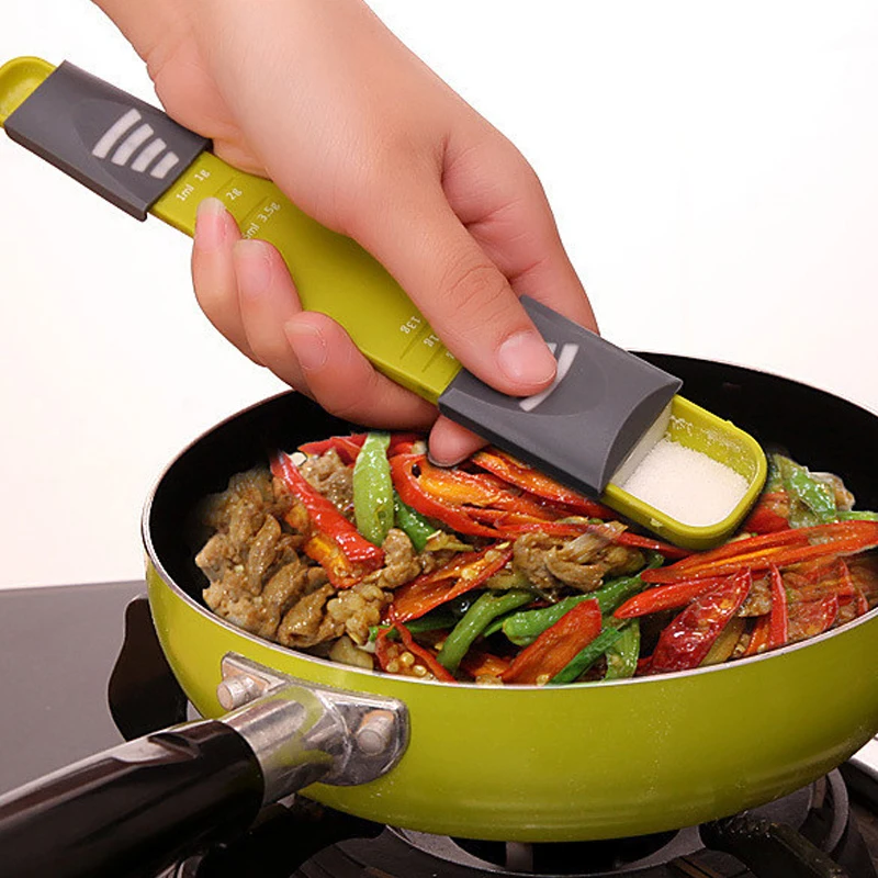 Кухня мерные ложки с регулируемой шкалой Пластик Миксер для сухого молока