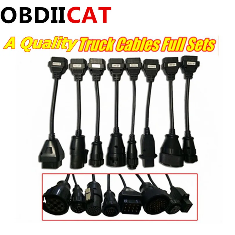 Полный комплект 8 кабелей для TCS сканер OBD2 кабель грузовик кабель адаптер OBD разъемы