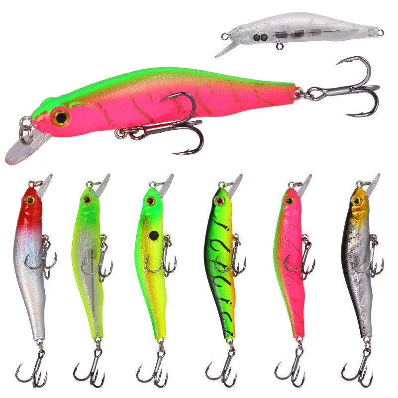 

1pcs Fishing Lure Minnow 9cm 8.8g Topwater Artificial Bait 3D Eyes Plastic Wobblers Tackle Pesca Far-casting Magnet Fishing Tool