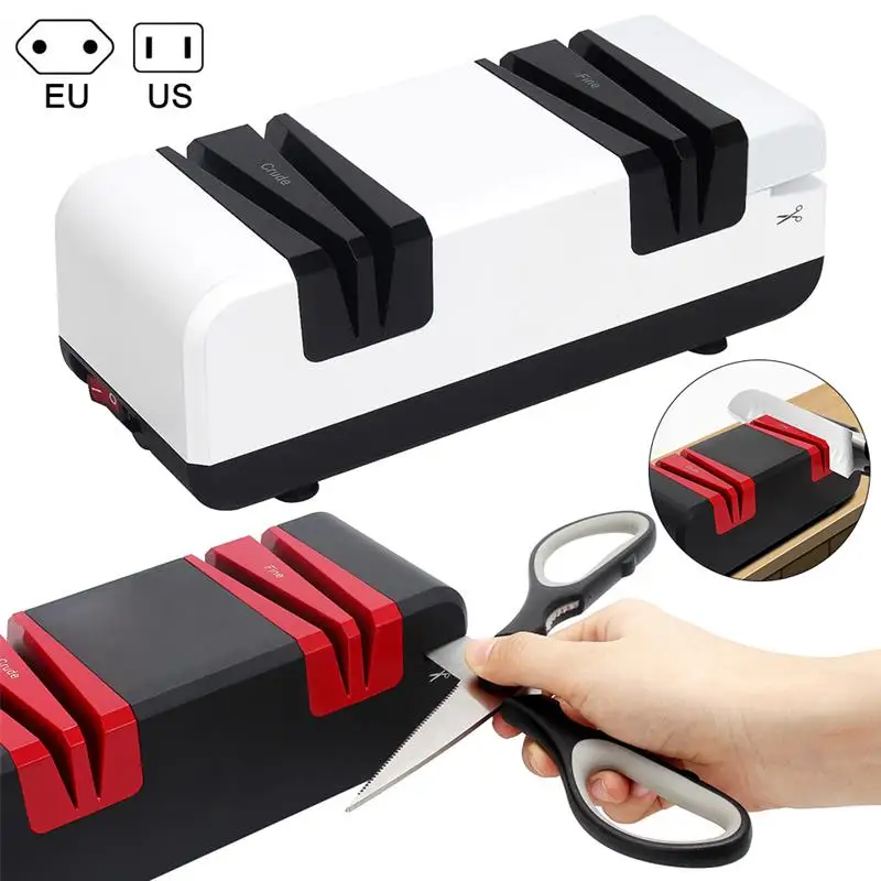 

Многофункциональная точилка для ножей, электрическая бытовая точилка для ножей 220 В, автоматическая точилка для ножей, кухонный шлифовальн...