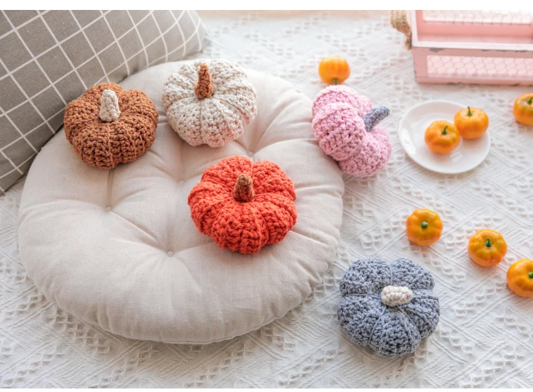 

A Ying Woven Pumpkin Ornaments Ins Girly Gadget Children Room Furnishings Table Decorations Layout Props