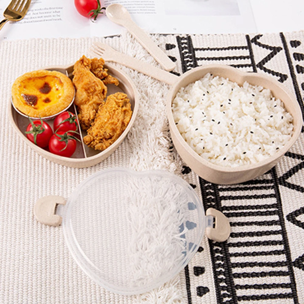 1 шт. портативный здоровый материал Ланч бокс 3 слоя пшеничной соломы Bento коробки