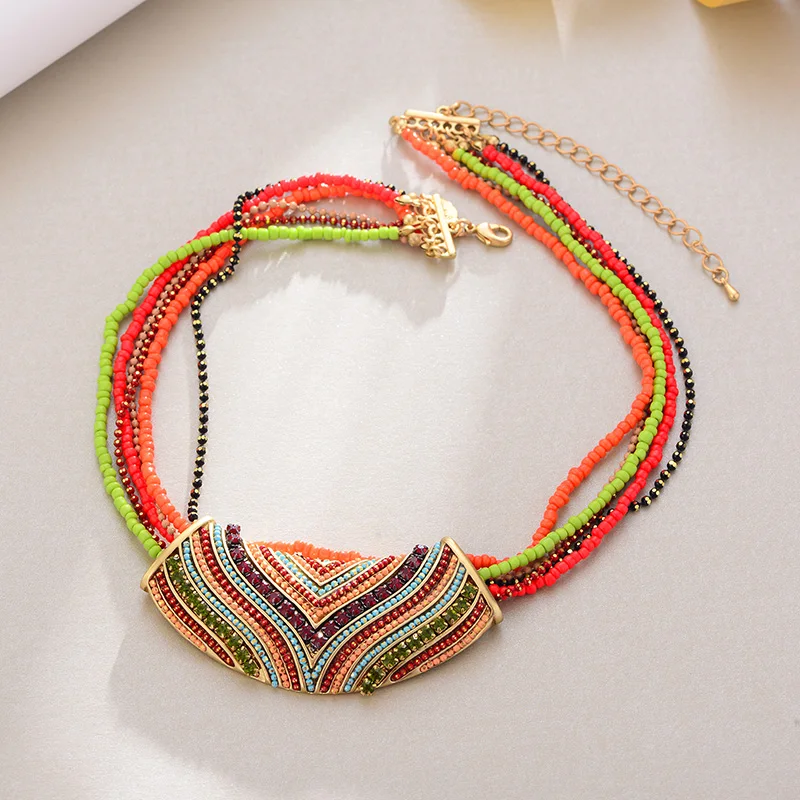 Ожерелье Shineland женское многослойное в богемном стиле модное Ювелирное Украшение