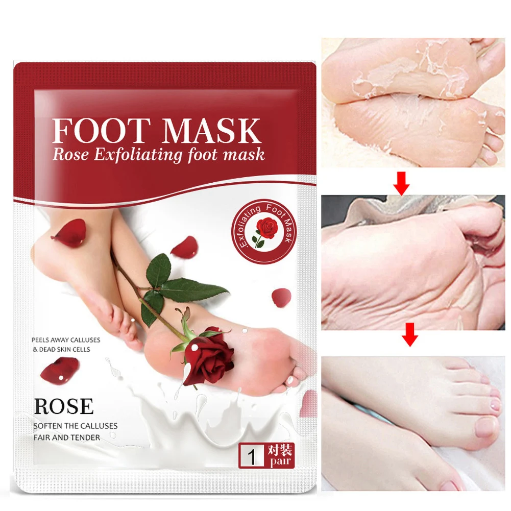 

Exfoliating Feet Mask Rose Exfoliating Foot Mask Socks Pedicure Peeling Dead Skin Remover Feet Mask Peel Foot Care Moisturize