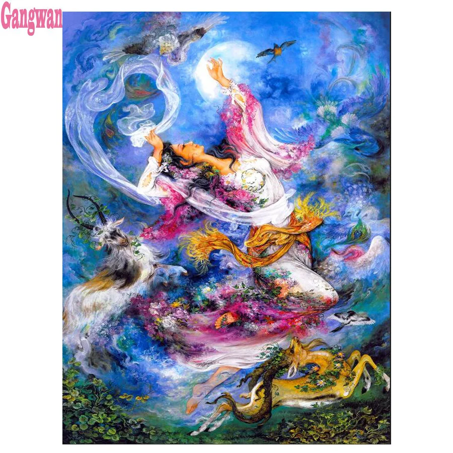 

5d Full Square Scenic Diamond Painting Accessories Diamond Mosaic abstract beauty woman diamond Embroidery landscape Picture art