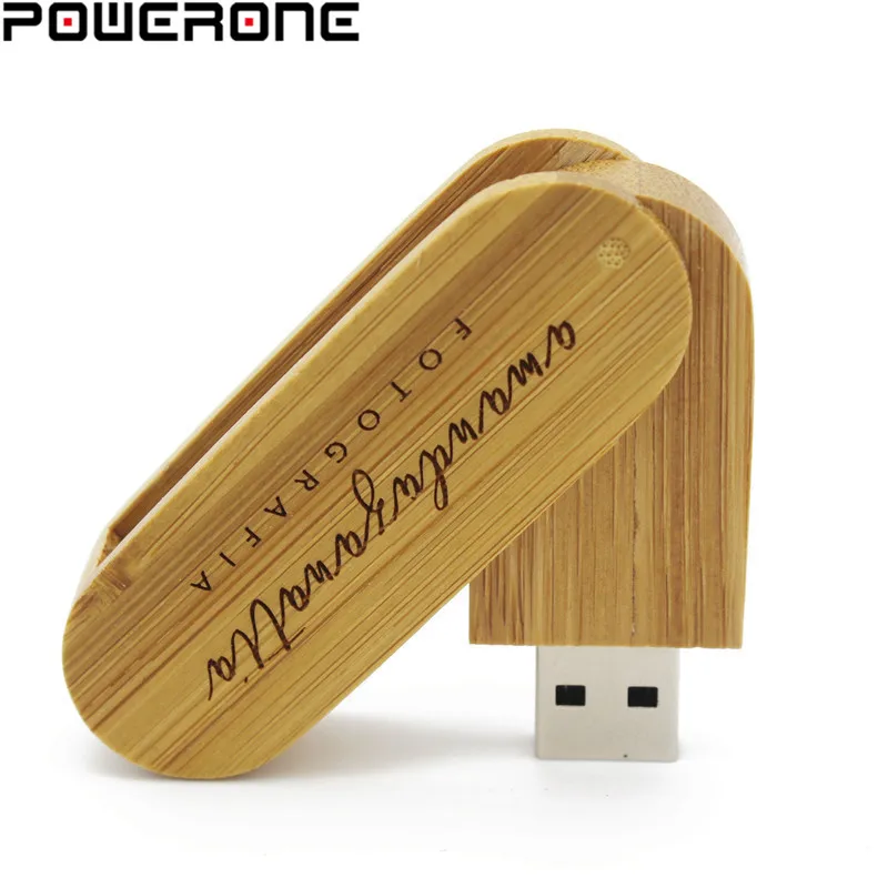 POWERONE Бесплатный флэш накопитель в деревянном корпусе с логотипом на заказ USB флеш
