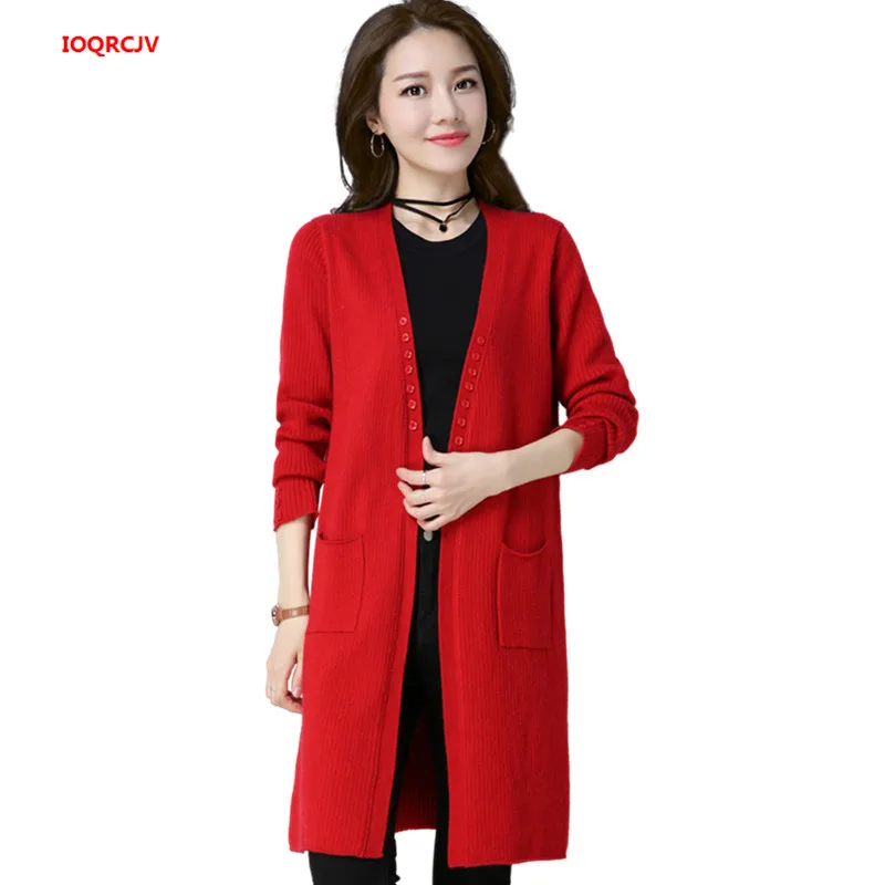 Свитер куртка для женщин 2019 весна и осень длинный рукав вязаный свитер кардиган