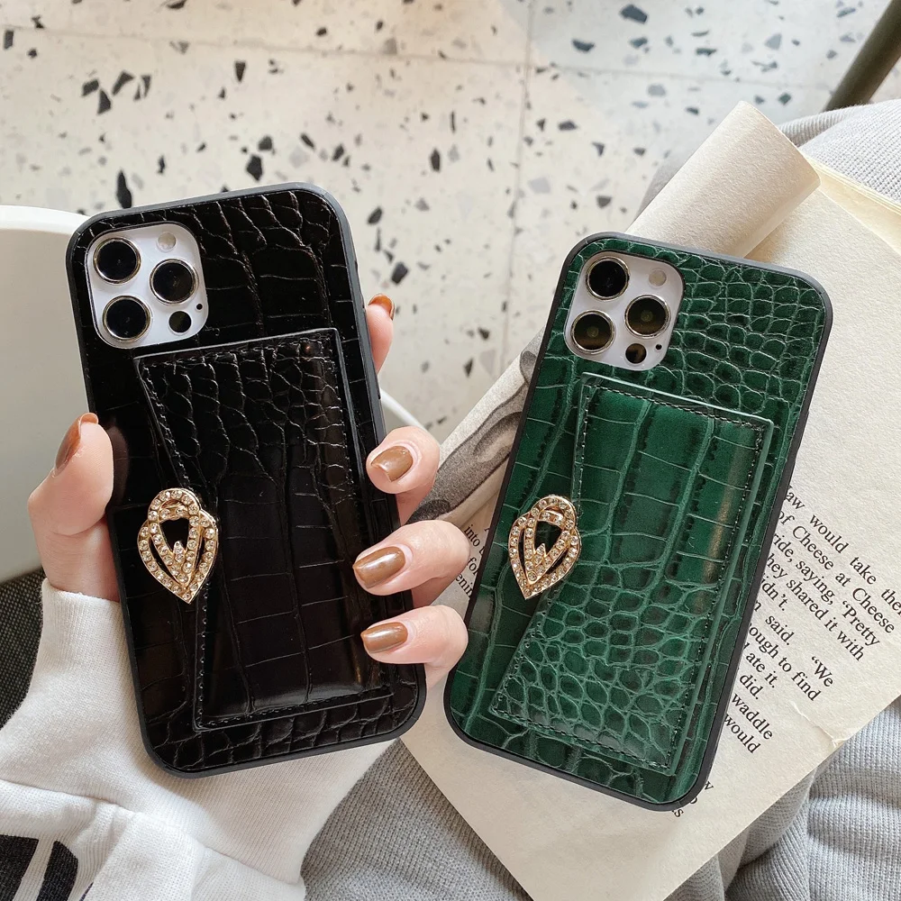 Для iPhone 12 Mini 11 Pro Xs Max Xr Роскошный чехол кошелек из крокодиловой змеиной кожи с