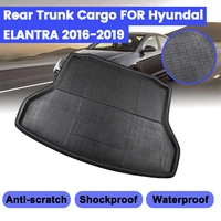 floor mat for hyundai elantra avante 2016 2017 2018 2019 car cargo liner boot tray rear trunk cover matt carpet kick pad
