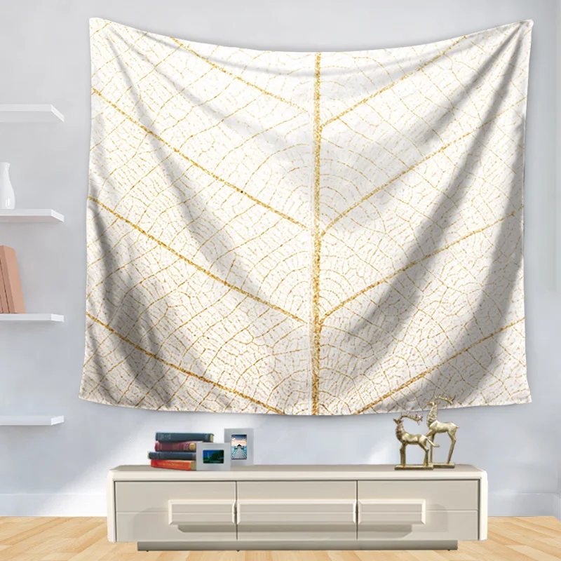 Золотые гобелены с листьями домашний декор настенная Подвеска для гостиной