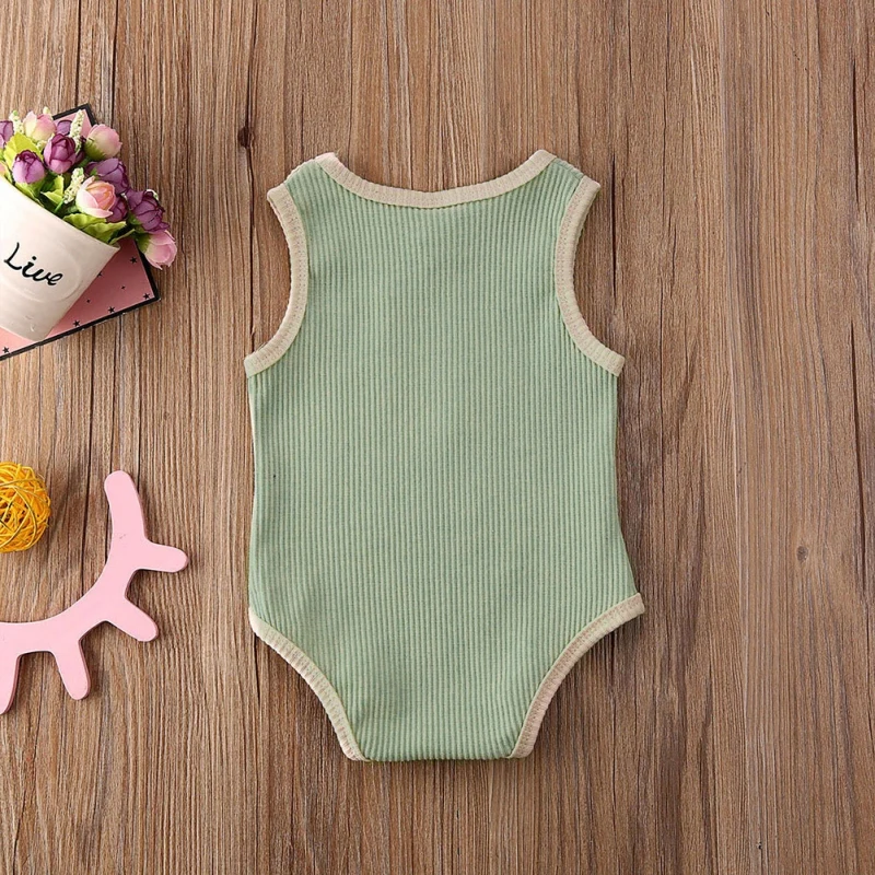 

New Newborn Baby Girls Bodysuit Candy Color Sleeveless Cotton Soild Baby Vest Summer Children Clothes Tops Cute Jumpsuit 0-2Y