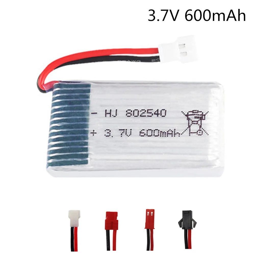 802540 3 7 В 600 мАч 25c Lipo аккумулятор для Syma X5 x5c X5HC X5HW X5SW M68 509 509G 509W 510 RC Quadcopter Дрон