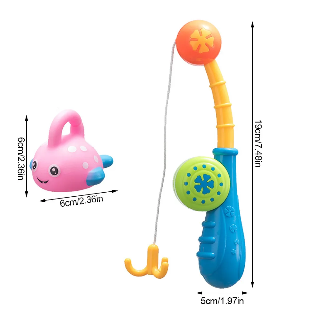 

Children's Plastic Bath And Swim Water Spray Toy Parent-child Indoor Fishing Game Early Education Cartoon Fish Educational Toy