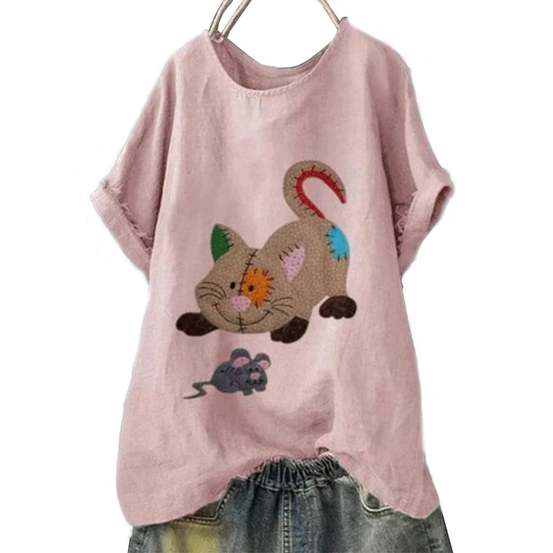 Женская футболка VICABO повседневная одежда с картонным принтом женская рубашка