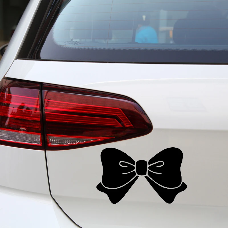 

YJZT 17X10.7CM Cute Bow Vinyl Decal Window Bumper Decoration Car Sticker Accessories C25-0419