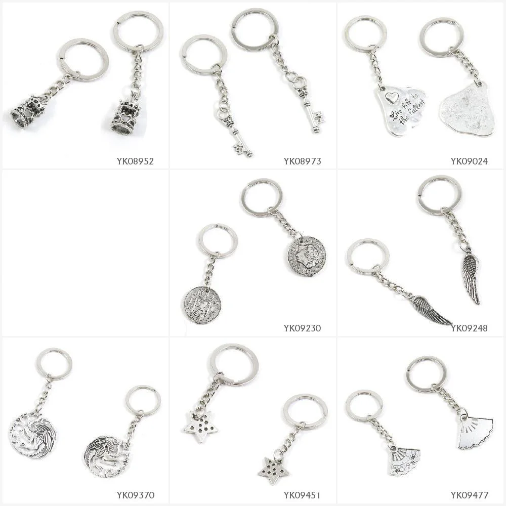 Металлический Античный Серебристый Брелок для ключей брелок кольцо веселый го