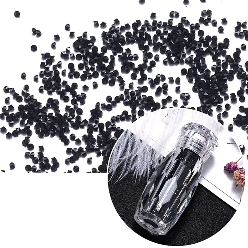 

1Bottle Nail Art Rhinestones Micro Crystal Beads DIY Design Manicure Accessories
