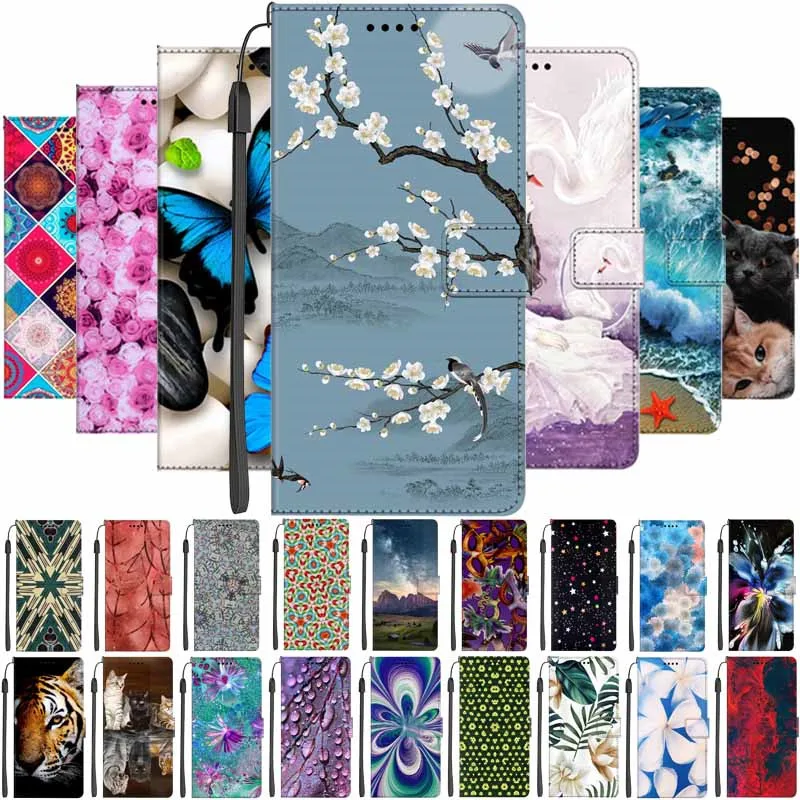 Book Wallet Cases For Oneplus 7 7T Pro 6 6T 5 5T 3 3T Leather Flip Cover for One plus 6 6T 5T Oneplus7 Holder Painted Cool Bag