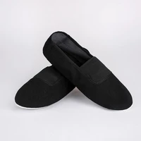 eu22 45 full leather sole black white flat yoga teacher fitness gymnastic ballet dance shoes for kids woman man