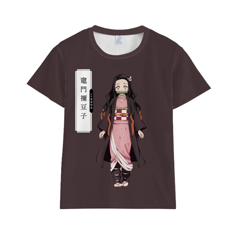 Аниме Demon Slayer Kimetsu no Yaiba Tanjiro Kamado Zenitsu Inosuke футболка для косплея мужчин и женщин