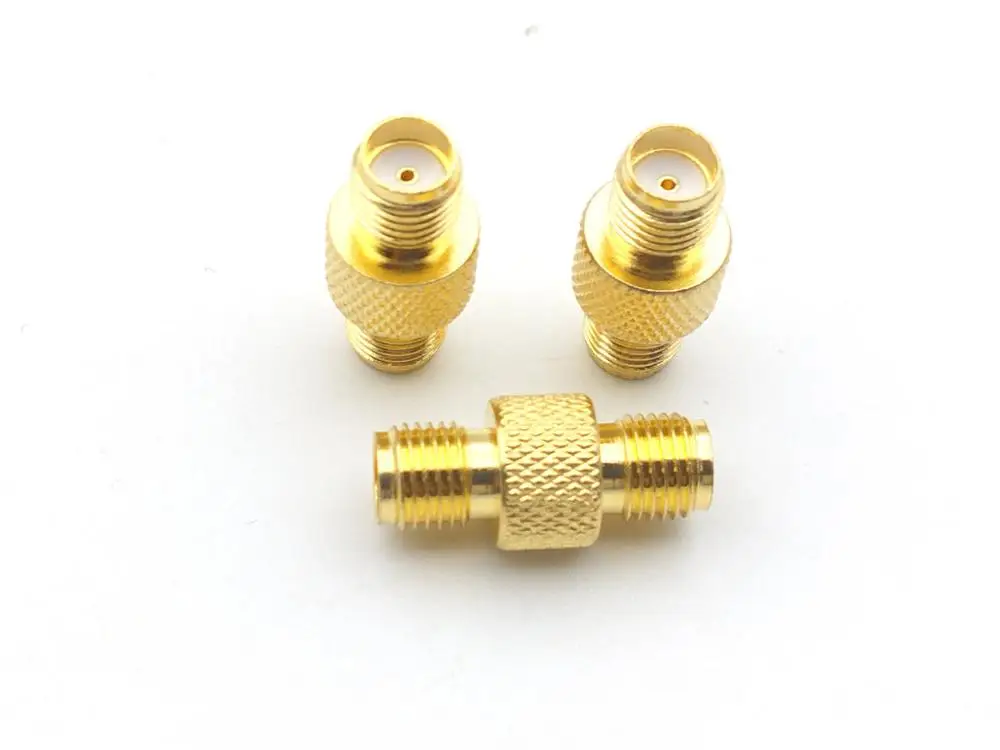 100 шт позолоченный SMA женский прямой RF адаптер разъем|female to female|female femalefemale connector |