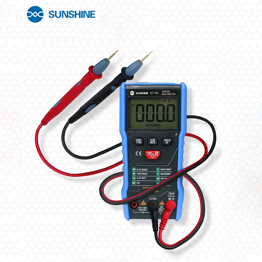 Умный цифровой мини мультиметр Sunshine для измерения сопротивления тока и