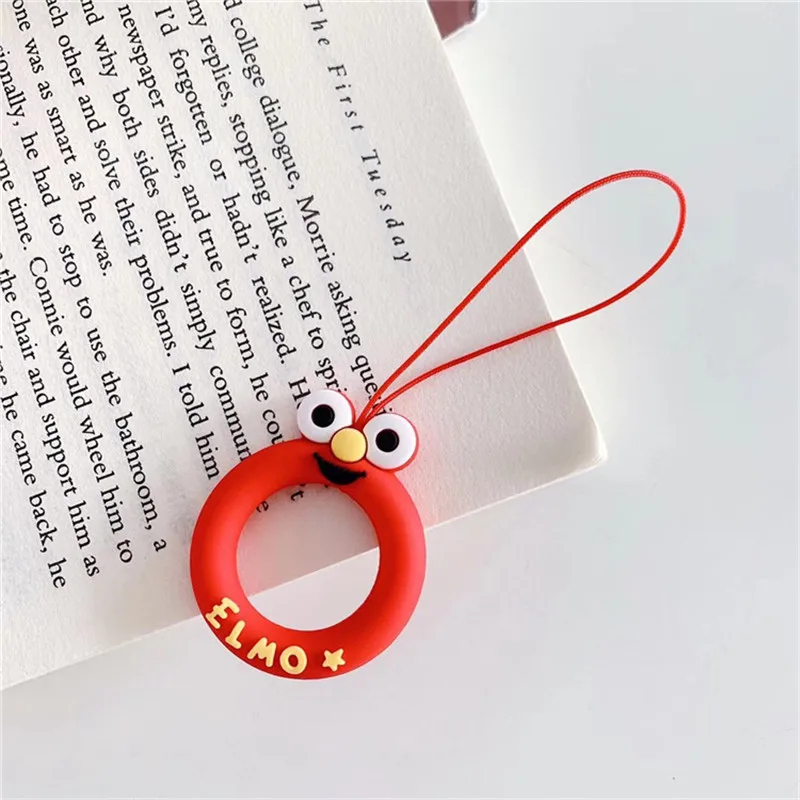 cute cartoon silicone lanyard for keys phones strap for iphone 8 11 12 pro keycord lanyards finger ring mobile phone accessories free global shipping