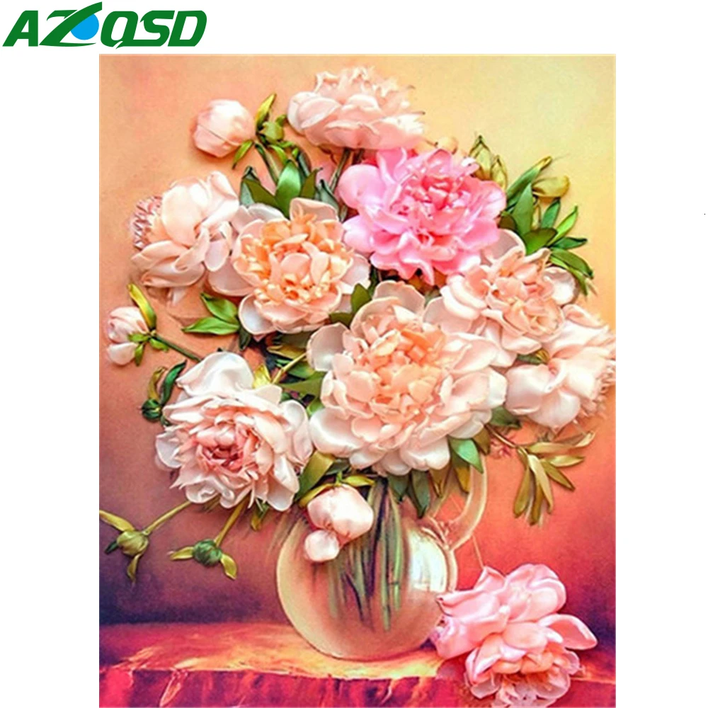 

AZQSD Алмазная картина вышивка крестом цветы 5D DIY полная площадь Дрель вышивка мозаика вазы Полные комплекты декор для дома