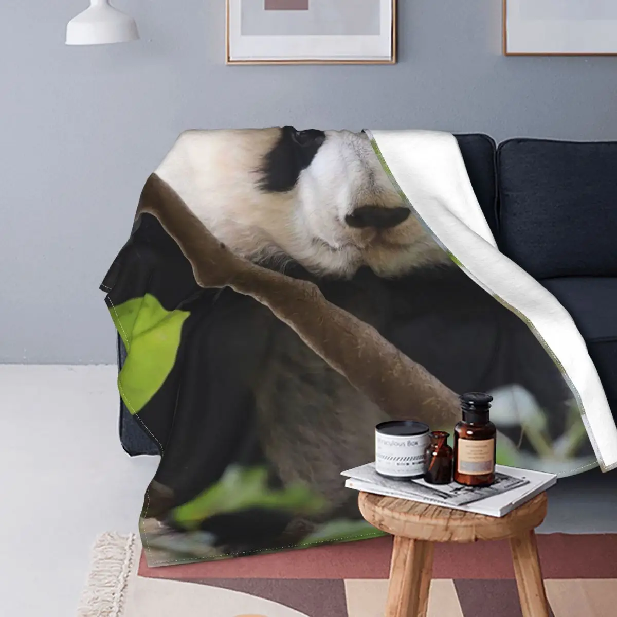

Lovely Panda Blanket Cute Animal Modern Stitch Soft Portable Coral Fleece Throw Blankets For Bed Bedroom