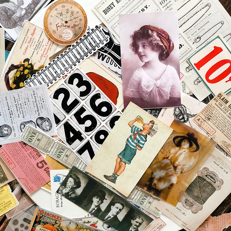 

59Pcs/Pack Vintage European Lady Movie Sticker DIY Craft Scrapbooking Album Junk Journal Happy Planner Decorative Stickers