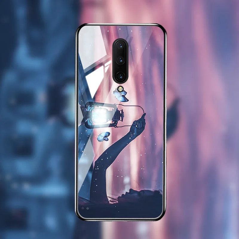 M013 Чехол из закаленного стекла для Oneplus 7T 7 Pro чехол s On для One plus 7T 7 Pro Чехол Coque Funda Bumper Coque для OnePlus 7 Pro - Цвет: M013