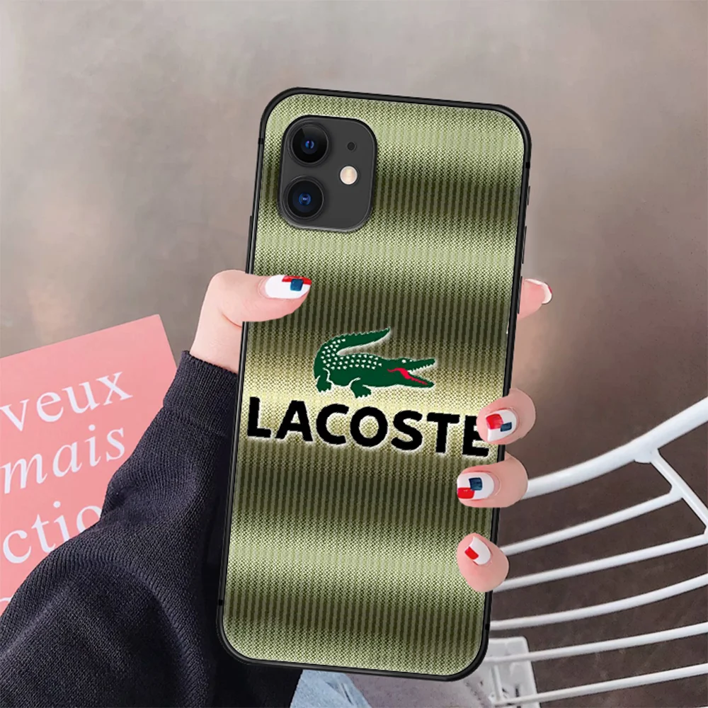 

Brand Luxury LACOETE Phone Case Cover Hull For IPhone 5 5s se 2 6 6s 7 8 12 Mini Plus X XS XR 11 PRO MAX black Cover Silicone