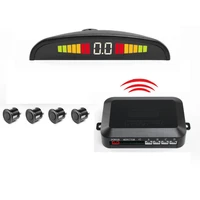wireless car auto parktronic parking sensor system with 4 sensors reversing car parking radar monitor detector led display