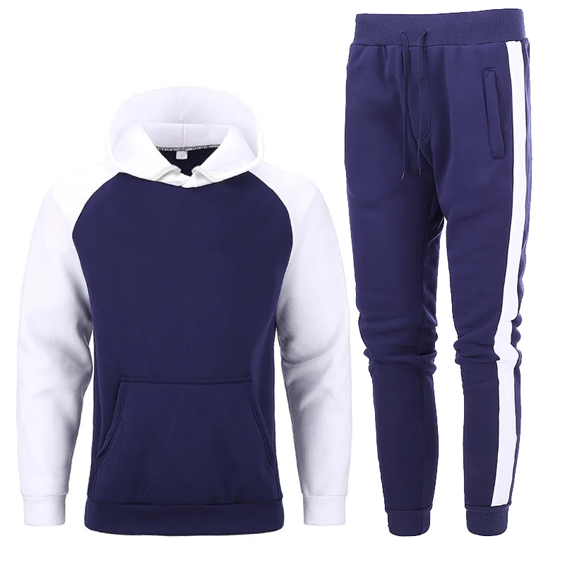 

Men's and Women's Sportswear Hoodie + Jogging Pants Sweatpants Set Winter Fleece Jogging Sports Sweatshirt Pullover Set