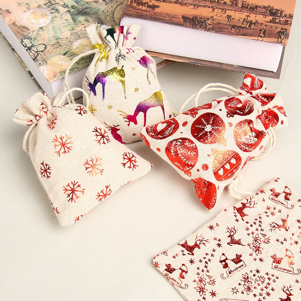 Джутовые подарочные пакеты из натуральной мешковины мешок на шнурке для