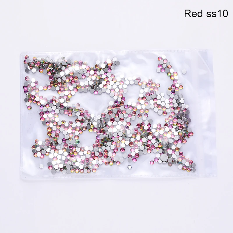 Rose gold SS10 1440 шт. Стразы с плоской задней поверхностью и AB для украшения ногтей, обуви и танцевального платья - Цвет: Rose gold SS10