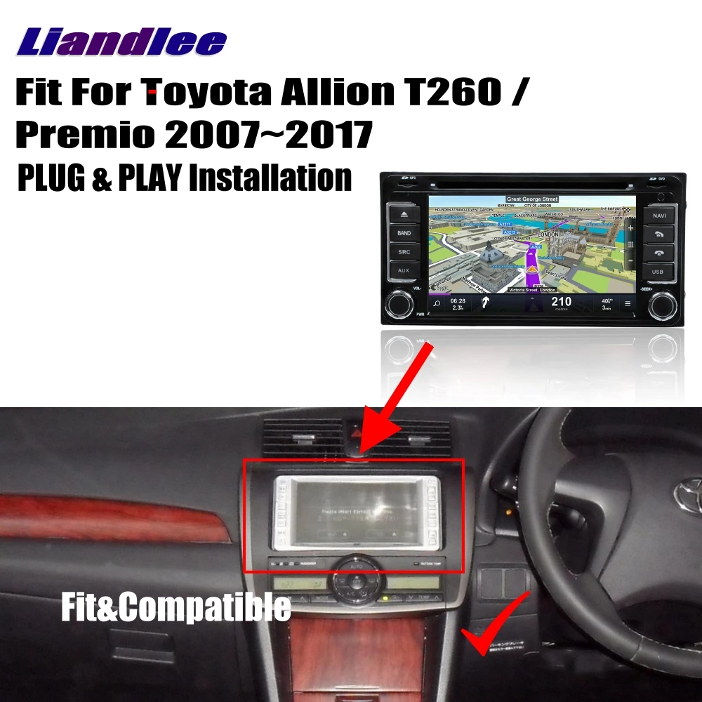 Автомобильный мультимедийный HD экран Android для Toyota премио/Allion T260 2007 ~ 2014 2015 2016 2017