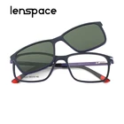 Солнцезащитные очки с магнитной оправой для мужчин и женщин, поляризационные Квадратные Солнцезащитные очки с зажимом, 2020
