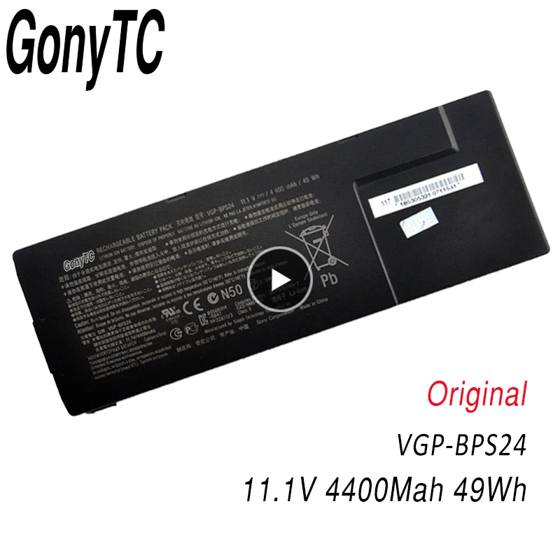 GONYTC новый оригинальный ноутбук Батарея для SONY VGP BPS24 BPSC24 BPL24 VPCSA25GG VPCSA натуральная