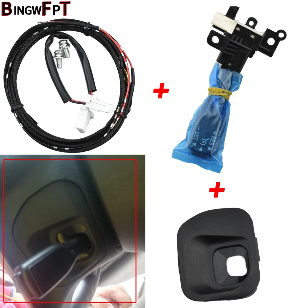 Переключатель круиз контроля на руль 84632 34011 с крышкой 45186 47030 C0 для Toyota PRIUS PLUG IN HYBRID