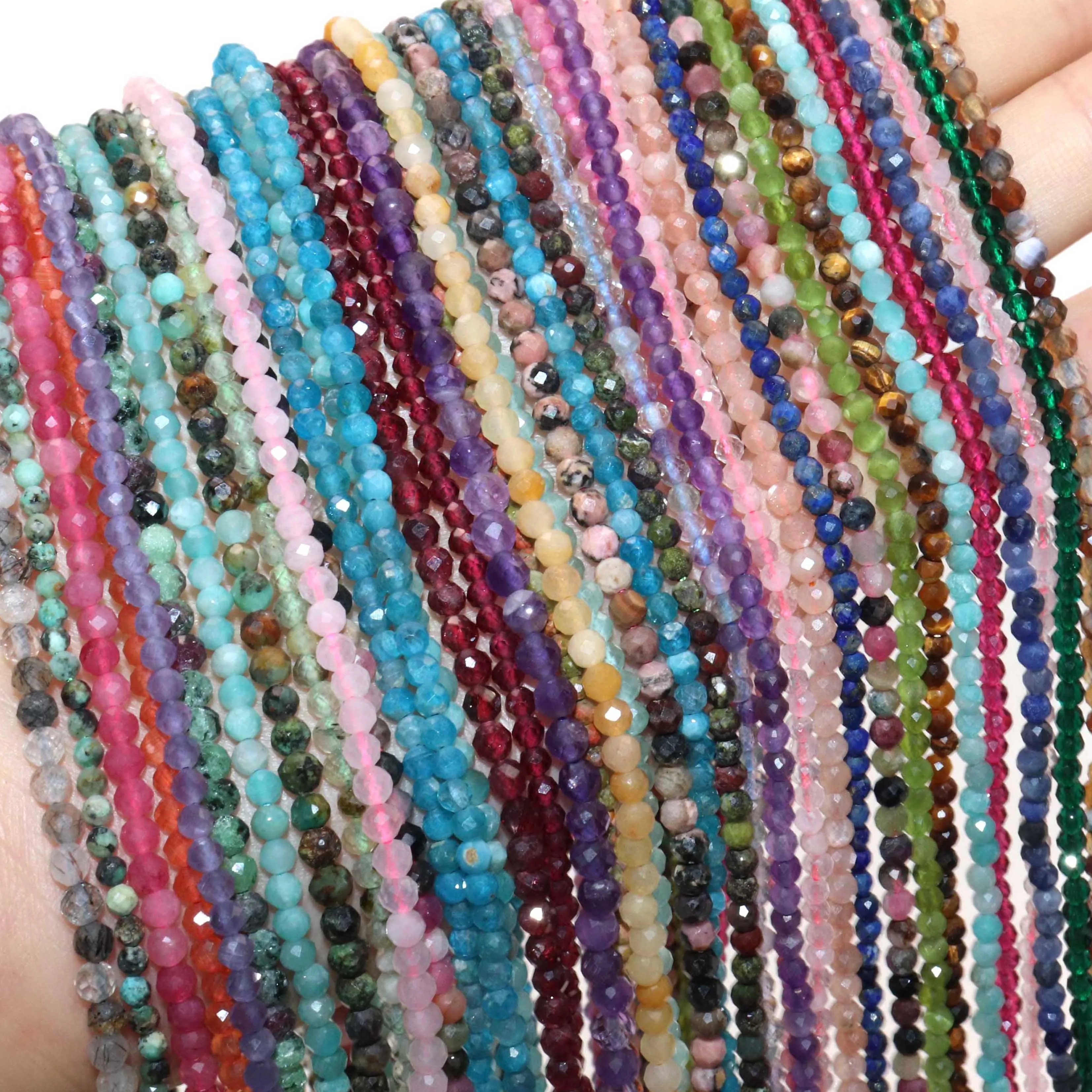 Бусы из камня амазонита для изготовления ювелирных изделий сделай сам