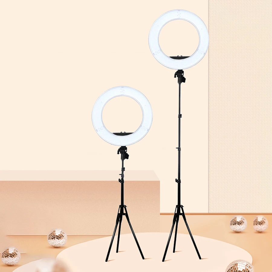 MAMEN 12 дюймов светодиодный кольцевой светильник для селфи с регулируемой яркостью