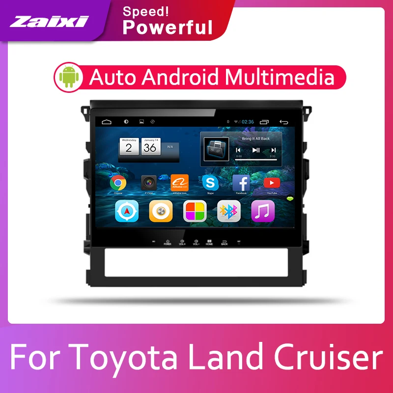 Автомобильная система Android 1080P IPS ЖК-экран для Toyota Land Cruiser LC200 2016 2017 2018 2019
