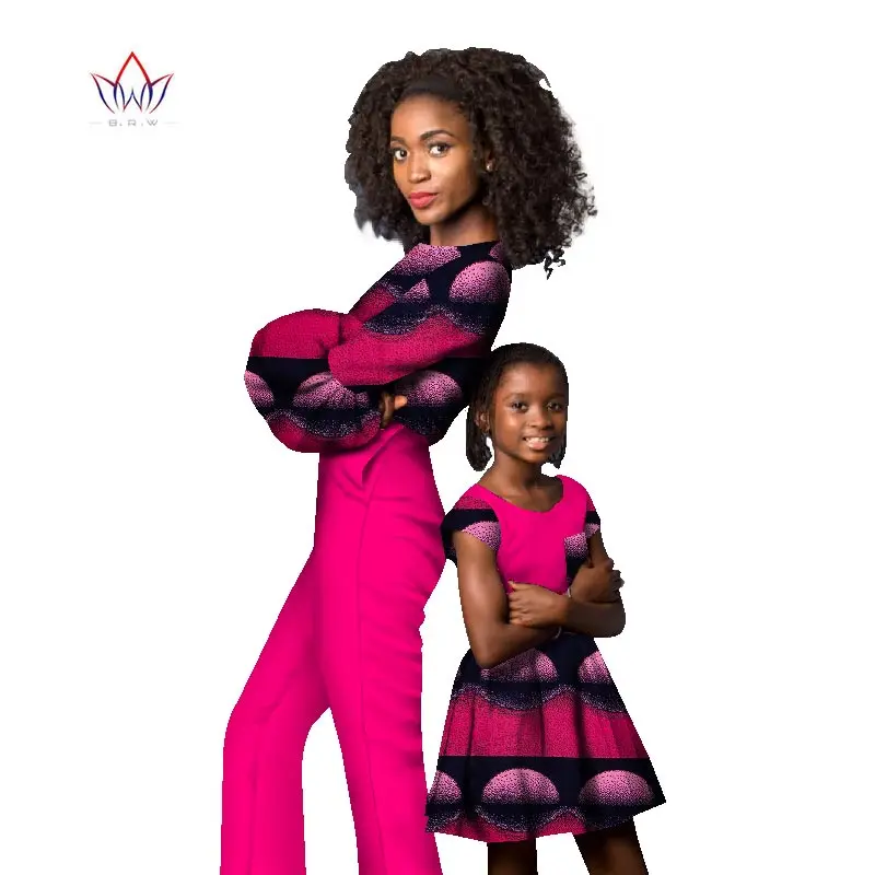 Dashiki African Clothes For Women New Fashion Family Matching Clothes Ankara Mother And Baby Africa Clothing Family Sets Wy1129