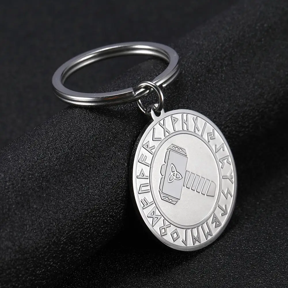 Брелок для ключей SKYRIM Runes с ирландским узелком цепочка кулоном в виде молота