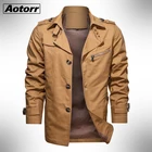 Куртка мужская тактическая в стиле милитари, пилот, Карго, деловая верхняя одежда, брендовая одежда, осень