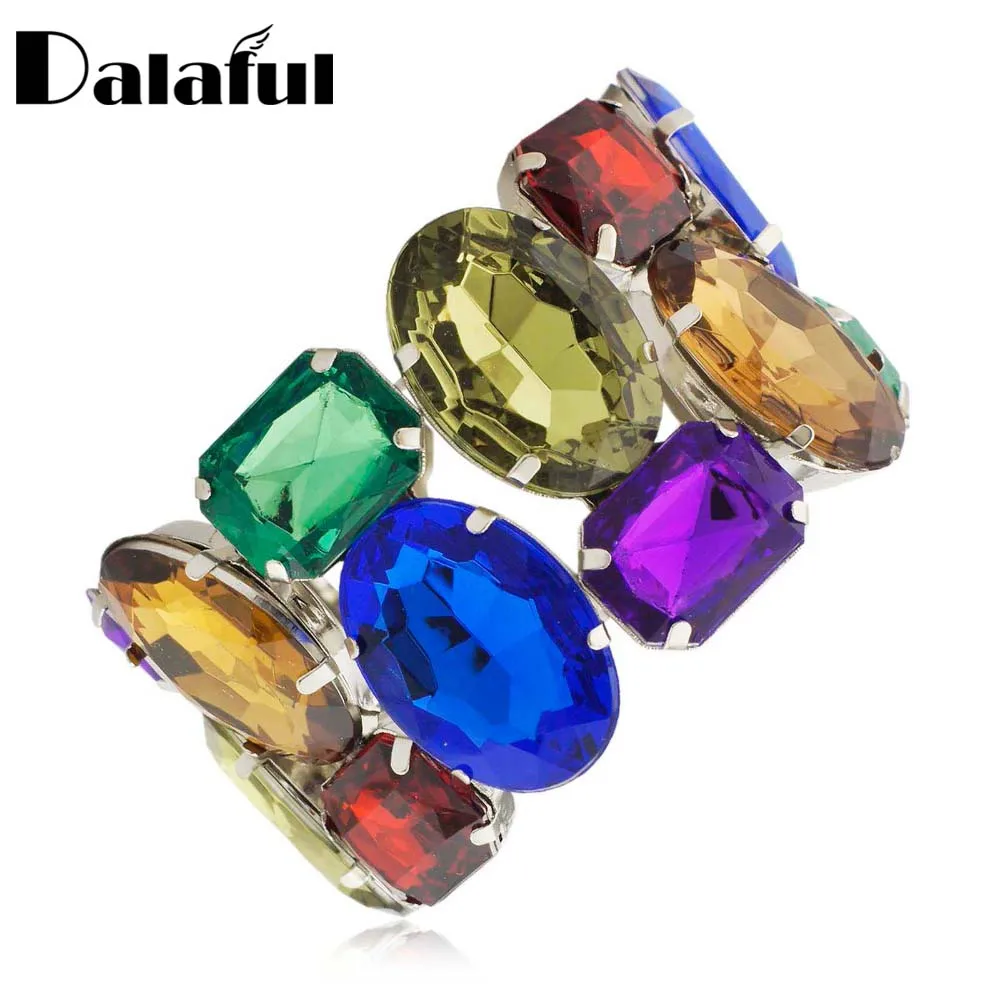 Браслеты и обручи Dalaful с разноцветными кристаллами Стразы Свадебный браслет для