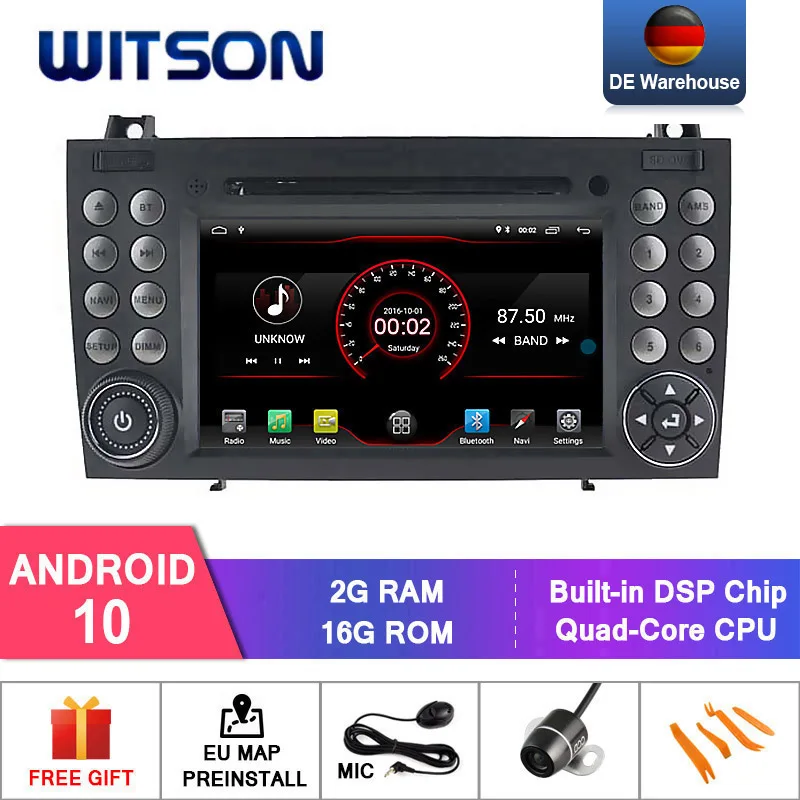 Германия запас! WITSON Android 10 автомобильный DVD GPS для BENZ SLK200/SLK280 SLK35/SLK55 FLASH + DVR/WIFI DAB