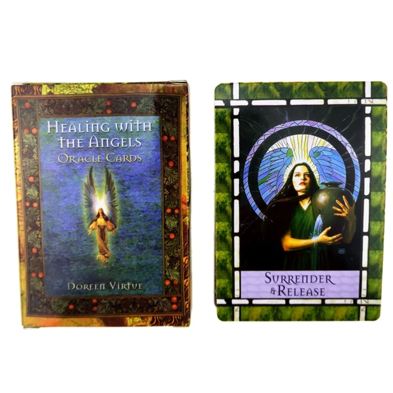 

Healing with the Angels Oracle Cards Full English Board Game 45 Cards Deck Tarot Astrology Divination Fate Cards