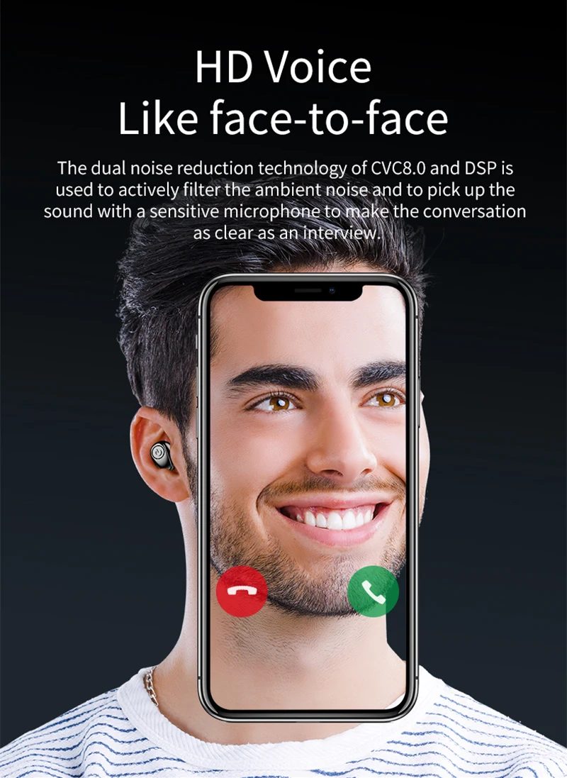 TWS X8 настоящие беспроводные наушники 5D стерео 5 0 Bluetooth мини IPX5 водонепроницаемые с